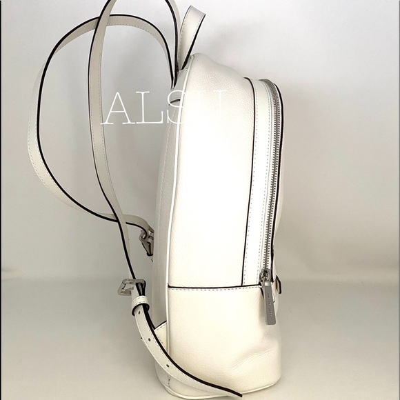 Michael Kors Kenly LG Leather Backpack Optic White - Picture 10 of 13